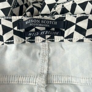 Black and white scotch and soda pants